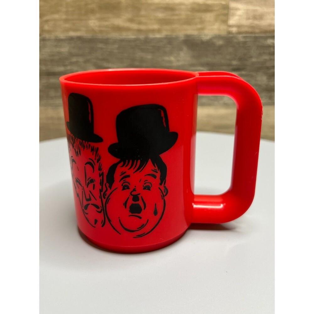Laurel & Hardy Red Mug Coffee Cup by The Am Pro Line - Vintage!